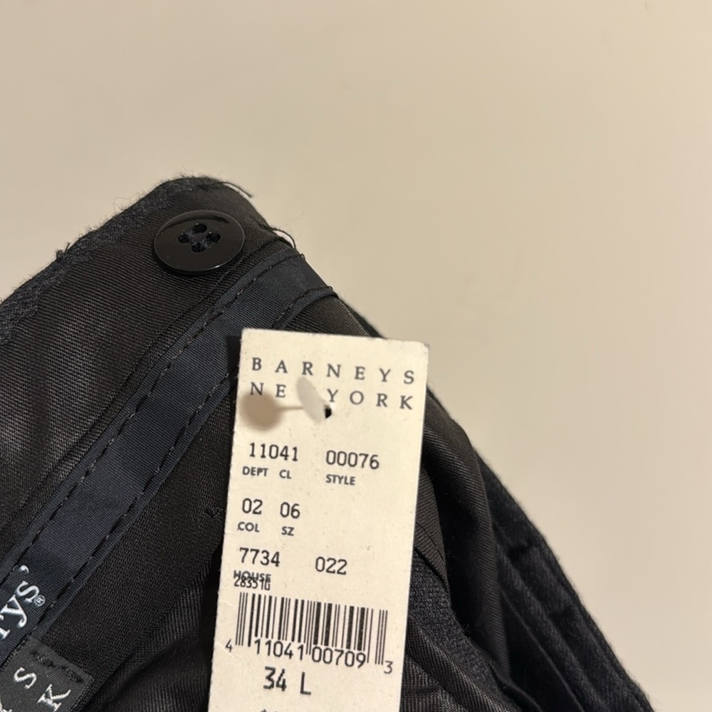 NWT Burberry vintage Charcoal gray raw hem Exeter Dress Pant Men wool 34 L - Picture 6 of 6